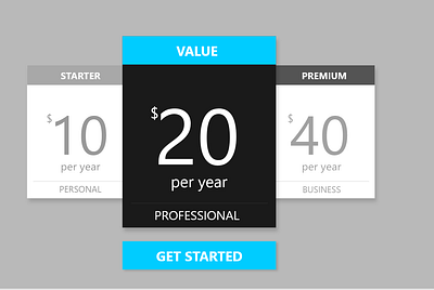 Day-30-Pricing app design graphic design illustration illustrator minimal ui ux web website