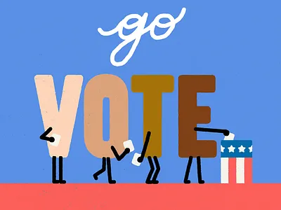 Go Vote! character illustration usa vote vote2020