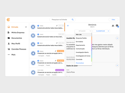 BCompliance - A LGPD Platform communication desktop gdpr lgpd solicitations ui web webdesign