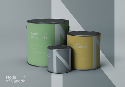 Noris of Canada branding bucket color colors design graphicdesign illustration logo paint painted painter typography vector