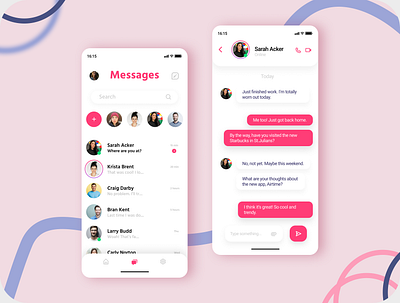 Direct Message app branding clean directmessage dm figma flat ios message mobileapp social trending typography ui uiux ux vector