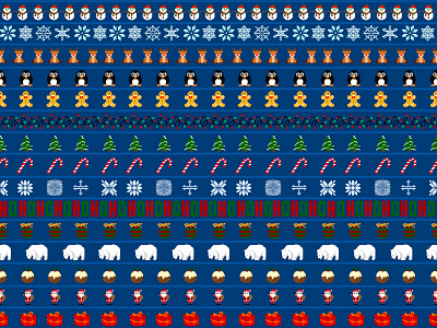 Ugly Sweater Design background christmas design digital digitalart drawing lights pattern penguin penguins polarbear reindeer rudolph seamless snowflake snowman surface art wallpaper