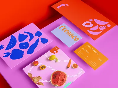 Fressco® branding branding process creative logos design freelance fruits juice logo portfolio shakes stationery stationery design visual identity