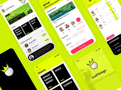 Golfing Gamified Mobile App design golf mobile mobile app ui ux
