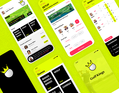 Golfing Gamified Mobile App design golf mobile mobile app ui ux