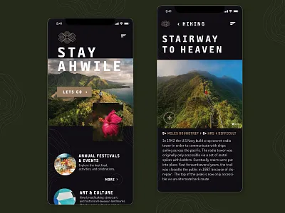 Hawaii Mobile animation app design experience graphic hawaii layout mobile mobile animation mobile design mobile ui trip type typography ui user ux visit web web page