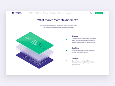 Marqeta Stacked Cards 3d animation 3d artist 3d illustrations animation c4d credit card fintech responsive web design responsive website responsive website design startups web design webdesign website website design