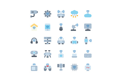 Internet Of Things icon set connection flat icon icon set internet internet of things internetofthings smart ui ux wifi