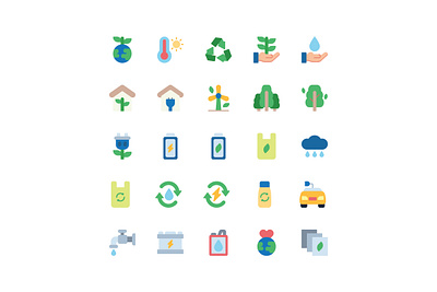 Ecology icon set earth ecology forest green icon icon pack icon set ios app nature ui uiux ux web