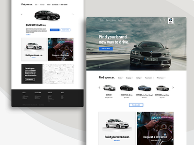 BMW Homepage Redesign car design filter ui ui design uiux ux vehicle website concept website design