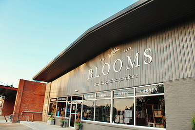 BLOOMS branding design sign signage