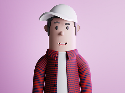 smiling boy - 3d character 3d 3d character 3d design 3d illustration blender c4d character character illustration