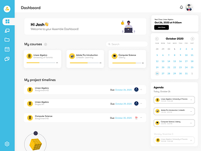 Assemble Dashboard dashboard elearning figma online learning uxdesign