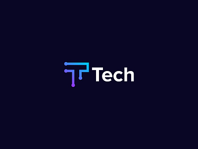 Simple tech logo | T letter clean logo logo design mn logo modern logo modern tech logo simple t letter tech logo techno technology logo