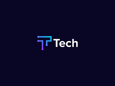 Simple tech logo | T letter by Nayeem Mondol on Dribbble