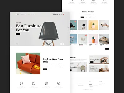 Furniture 2.0 - Landing Page furniture furniture website ui design web web design website