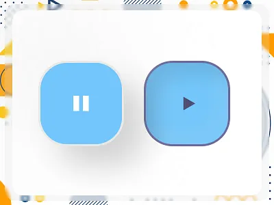 Neumorphism Playground blue blur blurred background button states buttons figma illustration neumorphic design neumorphism pause play ui