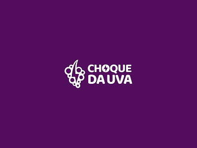 Choque da Uva logo design - brand identity 2d branding design flat fruit grape icon identity logo logodesign logos logotipo logotype logotypes mark podcast science type typography vector