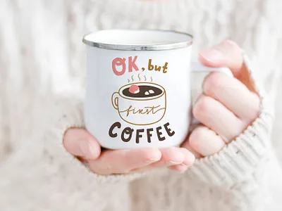 Coffee mug design coffee cup cute design drawing graphic hand drawn illustration label logo mug print vector