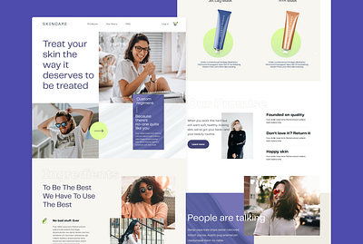 Skincare Landing Page app branding design ecommerce landing page product design ui ux web design website