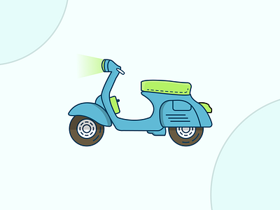 Motorbike Flat Illustration flat design flat illustration fun illustration illustrator motorbike