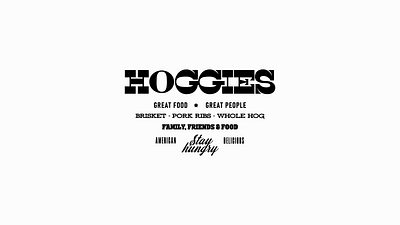 Hoggies BBQ Restaurant Full Logotype branding design illustration logo mexico nature texas ux vector