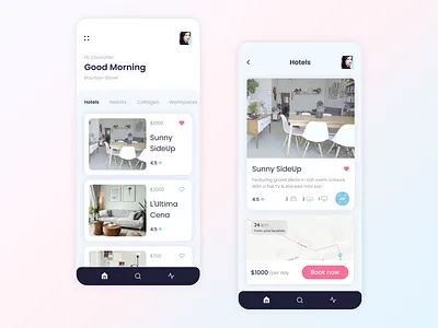 Booking App app ar app booking mobile mobile app mobile ui office space room booking ui design