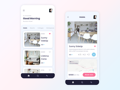 Booking App app ar app booking mobile mobile app mobile ui office space room booking ui design