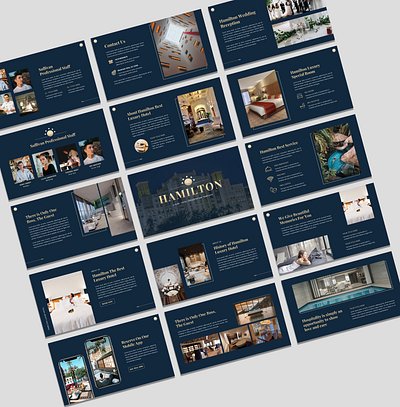 Hamilton - Luxury Hotel Powerpoint Template apartment business hotel luxury modern powerpoint presentation restaurant