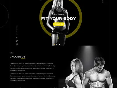 free stylish gym website template free template free website template html template website template