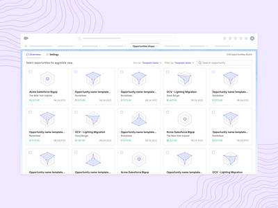 Opportunity shape overview apollo chart charts crm dashboard grid hubspot layout outreach overview pie chart radar chart sales sales opportunity sales process salesforce salesforce opportunity strategy ui zoominfo