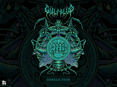 Album Cover for Gulf Blvd apparel apparel graphics band black death metal design illustration merchandise tshirt design
