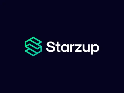 Starzup branding icon logo minimalist modern monogram simple symbol