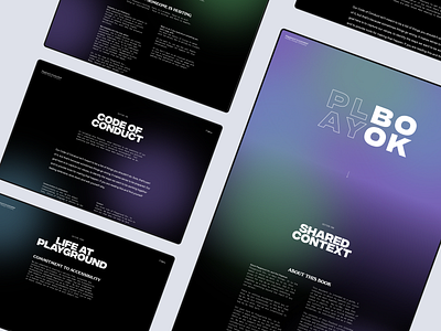 Human Design Company - Playbook blobs blurs code of conduct handbook playbook product design typeface visual design web design