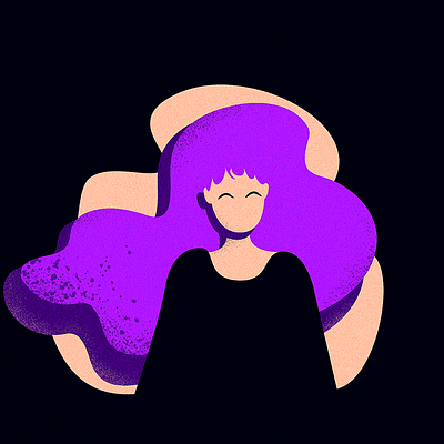 Purple Lady character illustration illustrations minimalism