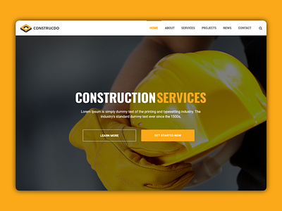 CONSTRUCDO - Construction Services website best shots clean construction company creative creative design design designer dribble best shot industrial design landing page portfoliobuilding ux design website