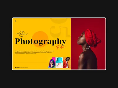 Photography Folio Landing Page adobe xd design desktop landing page photography ui ui design ux web
