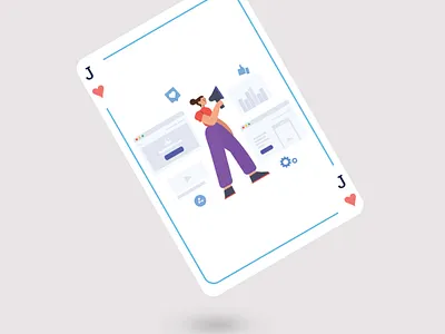 Playing Card Illustration animation branding design graphic design illustration illustrator ui ux web website