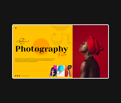 Photography Folio Landing Page adobe xd design desktop landing page photography ui ui design ux web