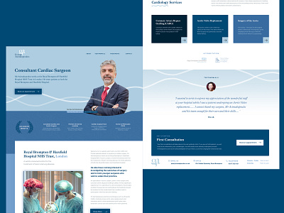 Doctor Website blue branding design doctor hospital landing page medical vector