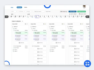 Column view for Scheduler board boards column column chart columns complex crm erp erp software kanban kanban board management management app management information system management system management tool product design trucks