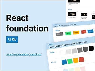 React Foundation - UI kit css dashboard design design system designer html react ui ui kit