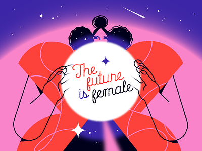 Future is female 🔮 female feminist futureisfemale girlpower illustartion illustration mybodymychoise rewolucjajestkobieta strajkkobiet vector women womensrights