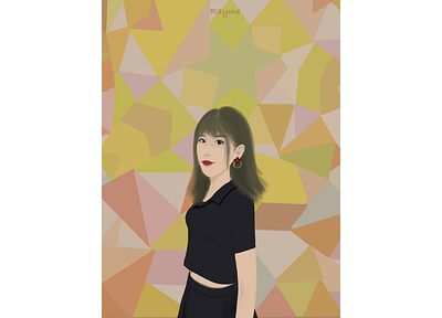 Self-portrait 2d character design dribbbble dribbble best shot girl illustration painting portrait procreate self portrait