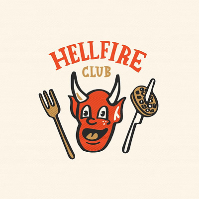 Hellfire Club design devil devil mascot doodle dungeons and dragons hellfire hellfire club illustration illustrator logo mascot mascot illustration retro mascot stranger things stranger things illustration the hellfire club typography