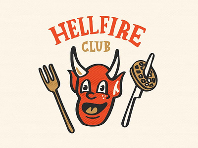 Hellfire Club design devil devil mascot doodle dungeons and dragons hellfire hellfire club illustration illustrator logo mascot mascot illustration retro mascot stranger things stranger things illustration the hellfire club typography