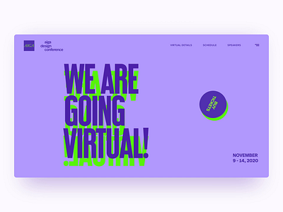 AIGA Virtual Conference animation design gif interaction ui uiux ux webdesign