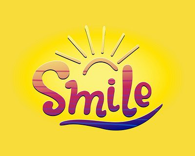 smile with san cartoon design illustration illustrator lettering postcard smile typography vector