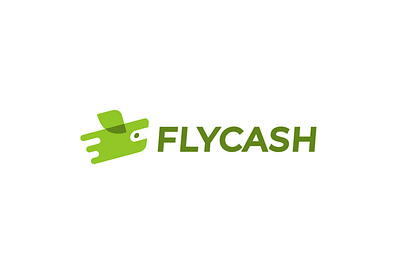 FLY CASH app icon branding company logo fly green icon logo logo design logos payment app rebranding simple symbol wallet walletapp web logo
