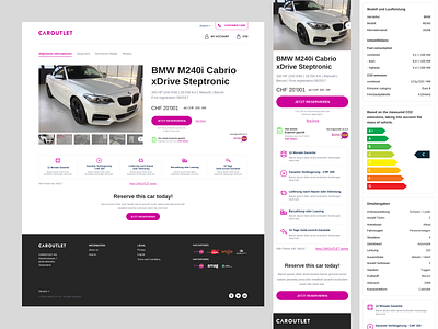 Caroutlet: Car Details page buy car car details car outlet car website cars online components figma home delivery mobile responsive sell car ux ui web design